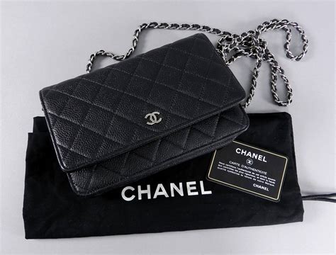 chanel made in paris black leather wallet|chanel wallet on chain real.